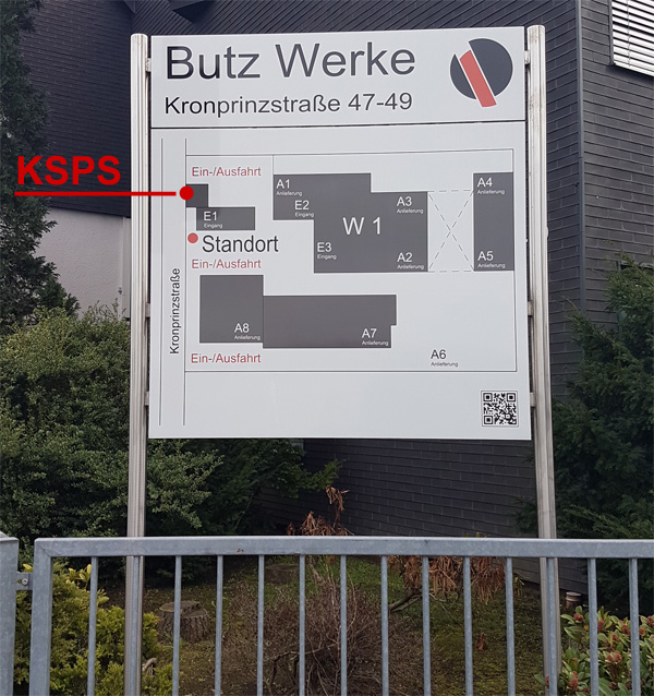 KSPS - Personalvermittlung und Sicherheitsakademie GmbH: Lageplan auf dem Gelände der ehemaligen Butz-Werke